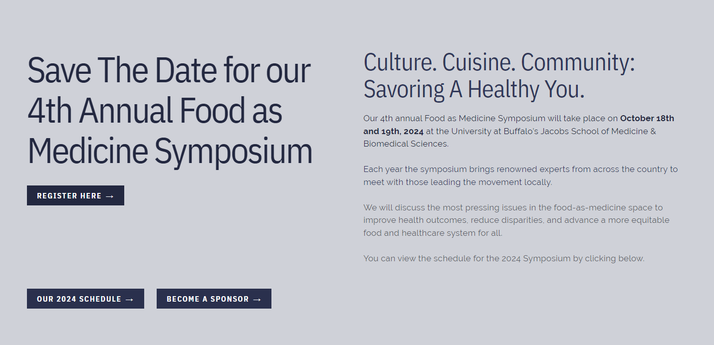 4th Annual Food as Medicine Symposium