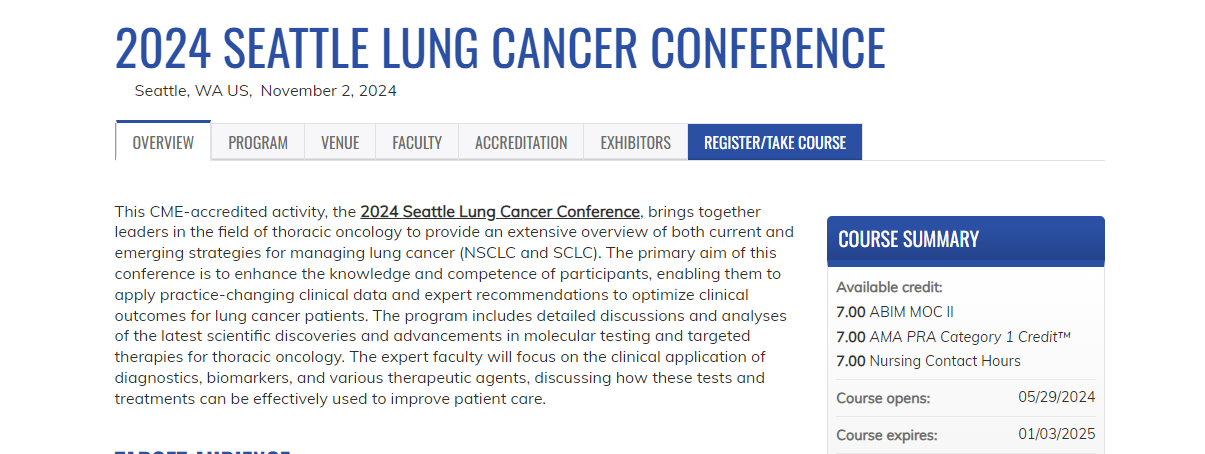 2024 Seattle Lung Cancer Conference