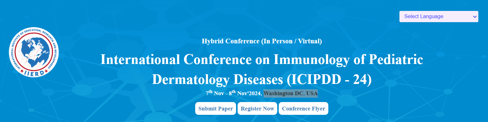 International Conference on Immunology of Pediatric Dermatology Diseases (ICIPDD – 24)